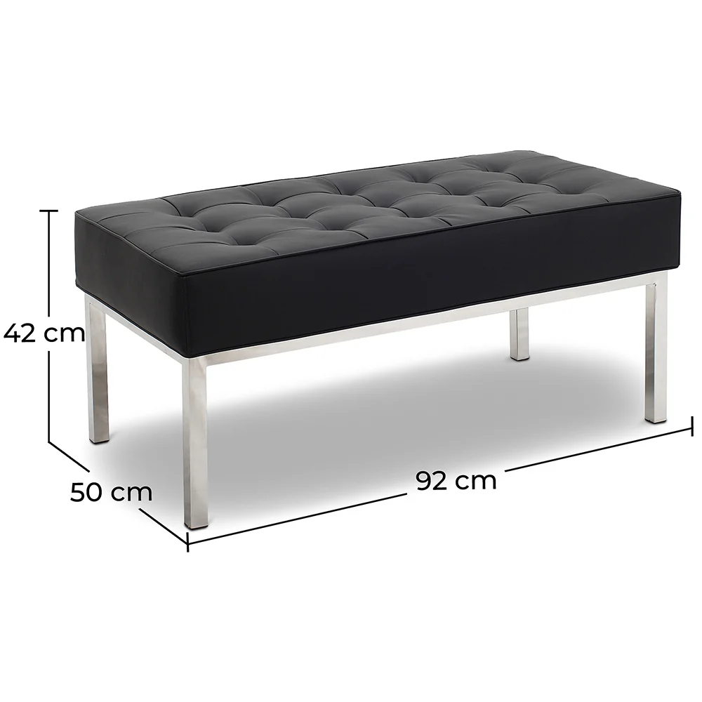Design Bank - 2 zits - Bekleed met leer - Konel image 10