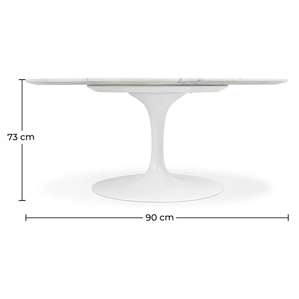 Ronde eettafel in marmer 90cm - Tuli image 10