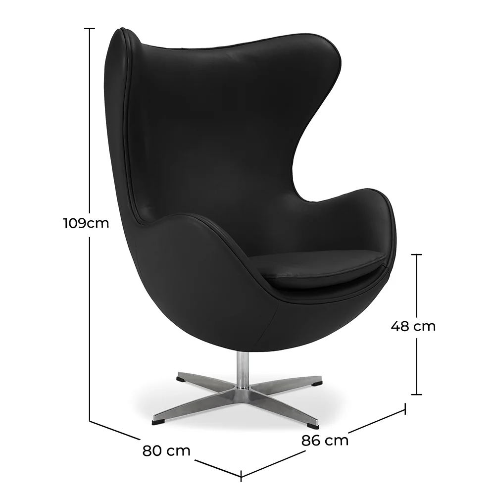 Fauteuil met armleuningen - Bekleed met lakleer - Egg Design - Brave - Eny image 10
