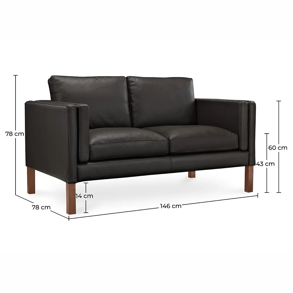 Lederen Gestoffeerde Sofa - 2 zits - Mordecai image 10