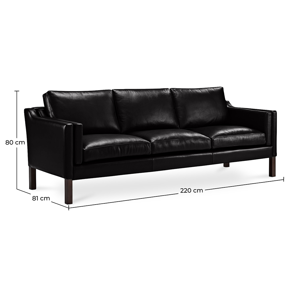 Sofa gestoffeerd in kunstleer - 3 zits - Benzion image 10