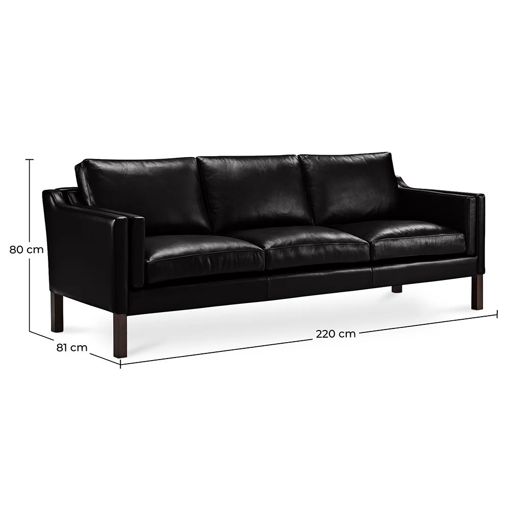 Sofa gestoffeerd in kunstleer - 3 zits - Benzion image 10