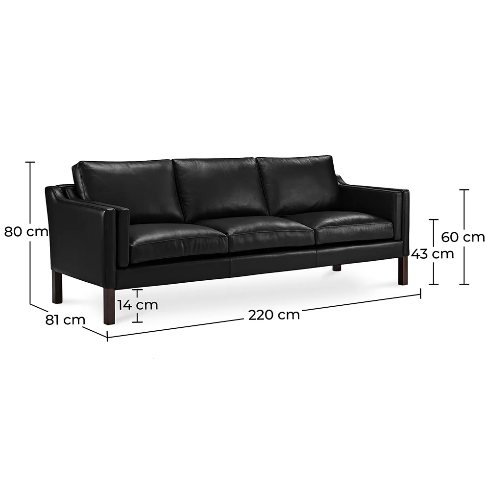 Sofa Gestoffeerd in Leder - 3 zits - Menache image 10