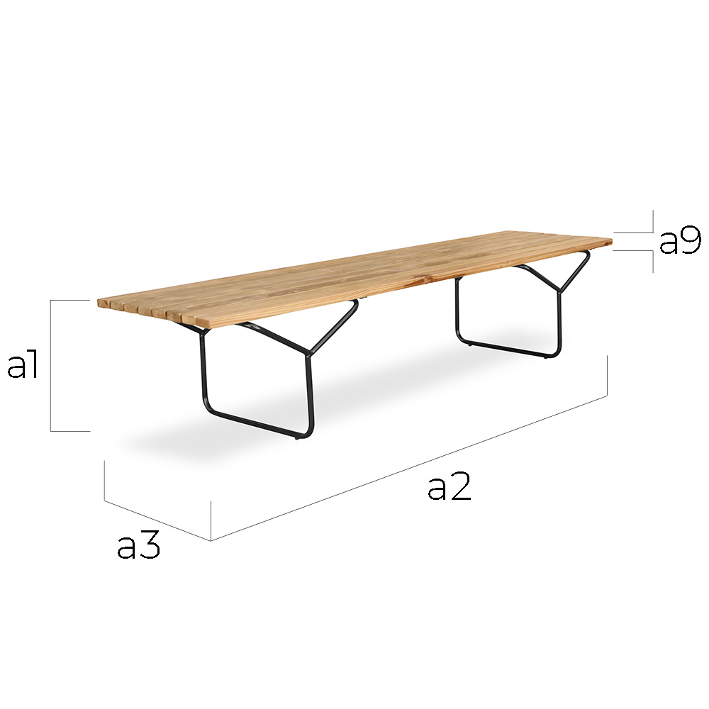 Noordse Stijl Houten Bank (180 cm) - Yean image 10