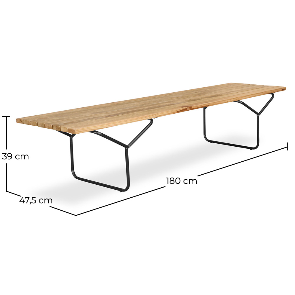 Noordse Stijl Houten Bank (180 cm) - Yean image 10