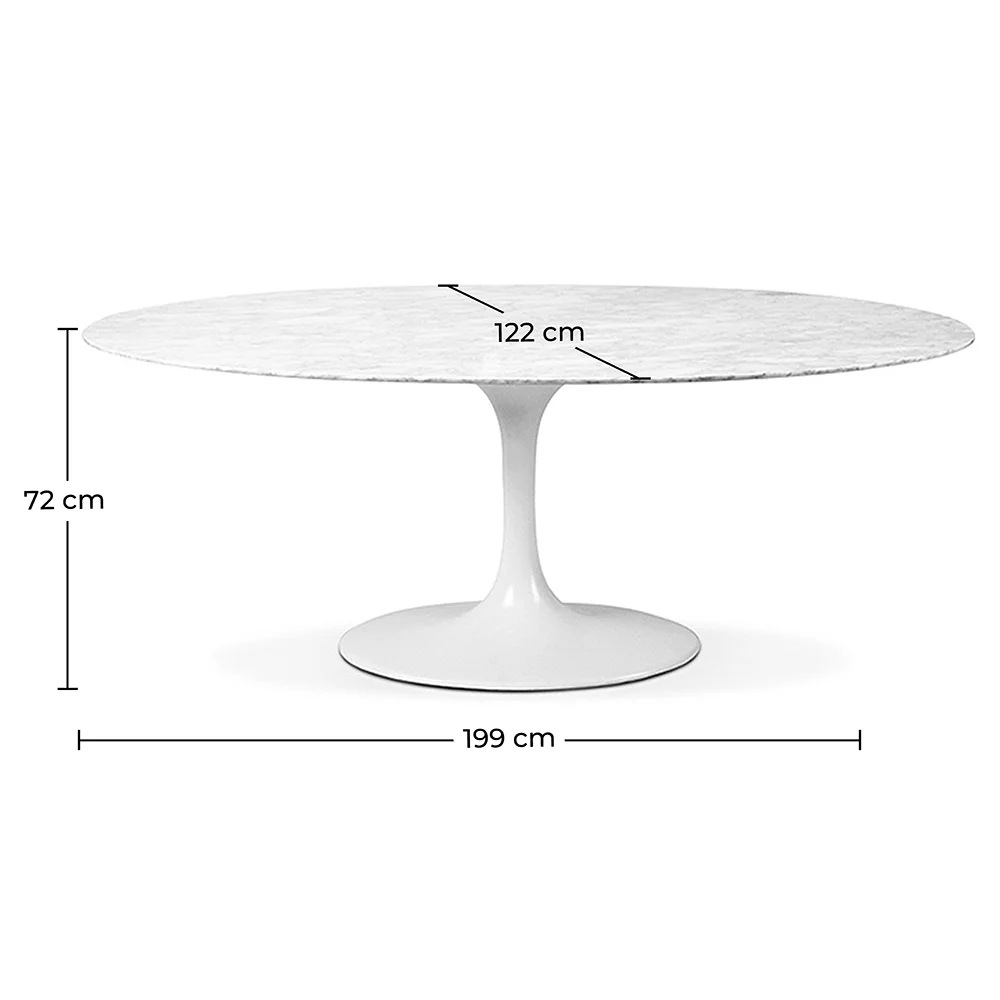 Ovale eettafel - Marmer - Tulip image 10