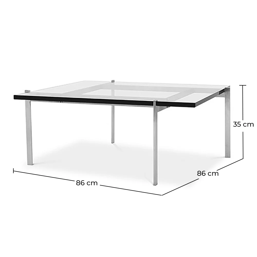 Vierkante Salontafel - Glas - 15 mm - Billo image 10