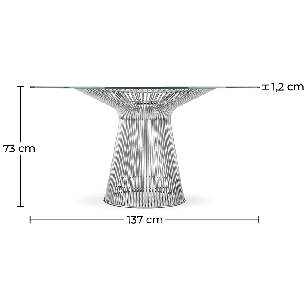 Ronde Eettafel - Glas & Metaal - Barrel image 10