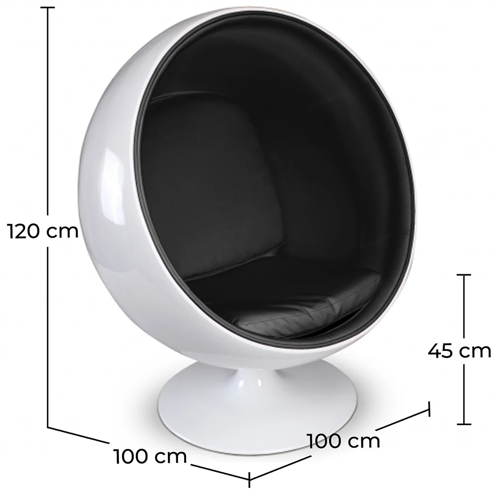Ball Design Fauteuil - Gestoffeerd in Kunstleer - Batton image 10