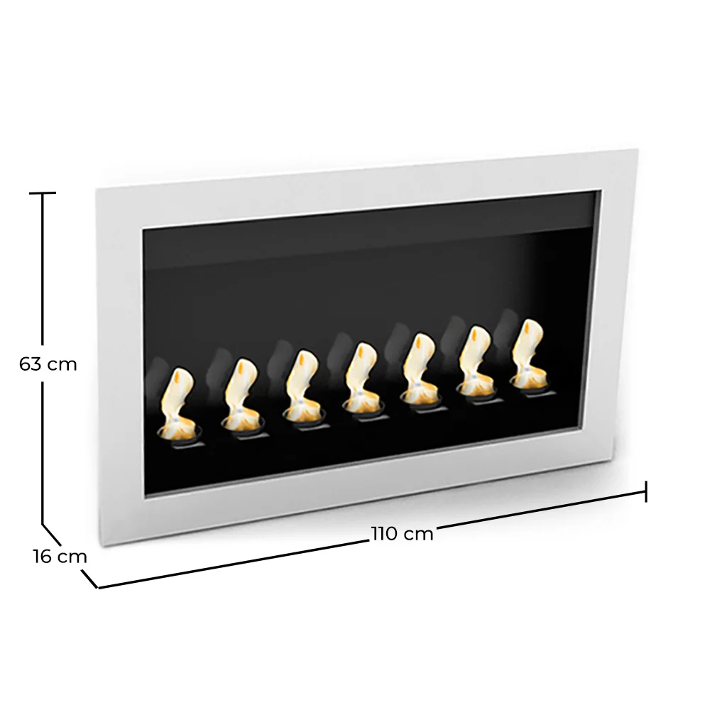 Hedendaagse wandgemonteerde ethanol openhaard - VPF-FD50-WIT image 10