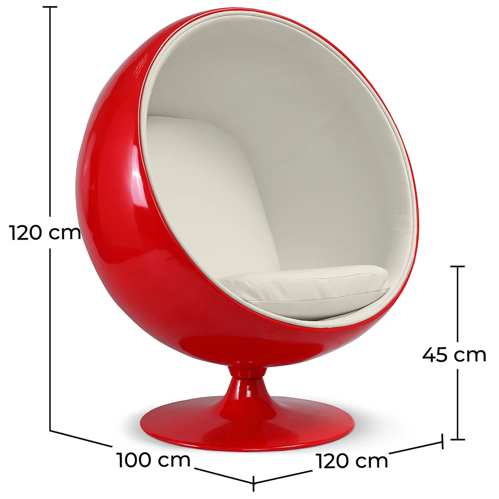 Bola Design Fauteuil - Gestoffeerd in kunstleer - Baller image 10