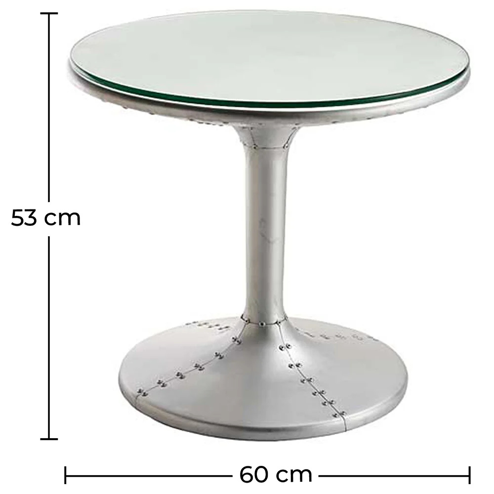 Ronde Salontafel - Aviator Stijl Bijzettafel - Metaal - Tulip image 10