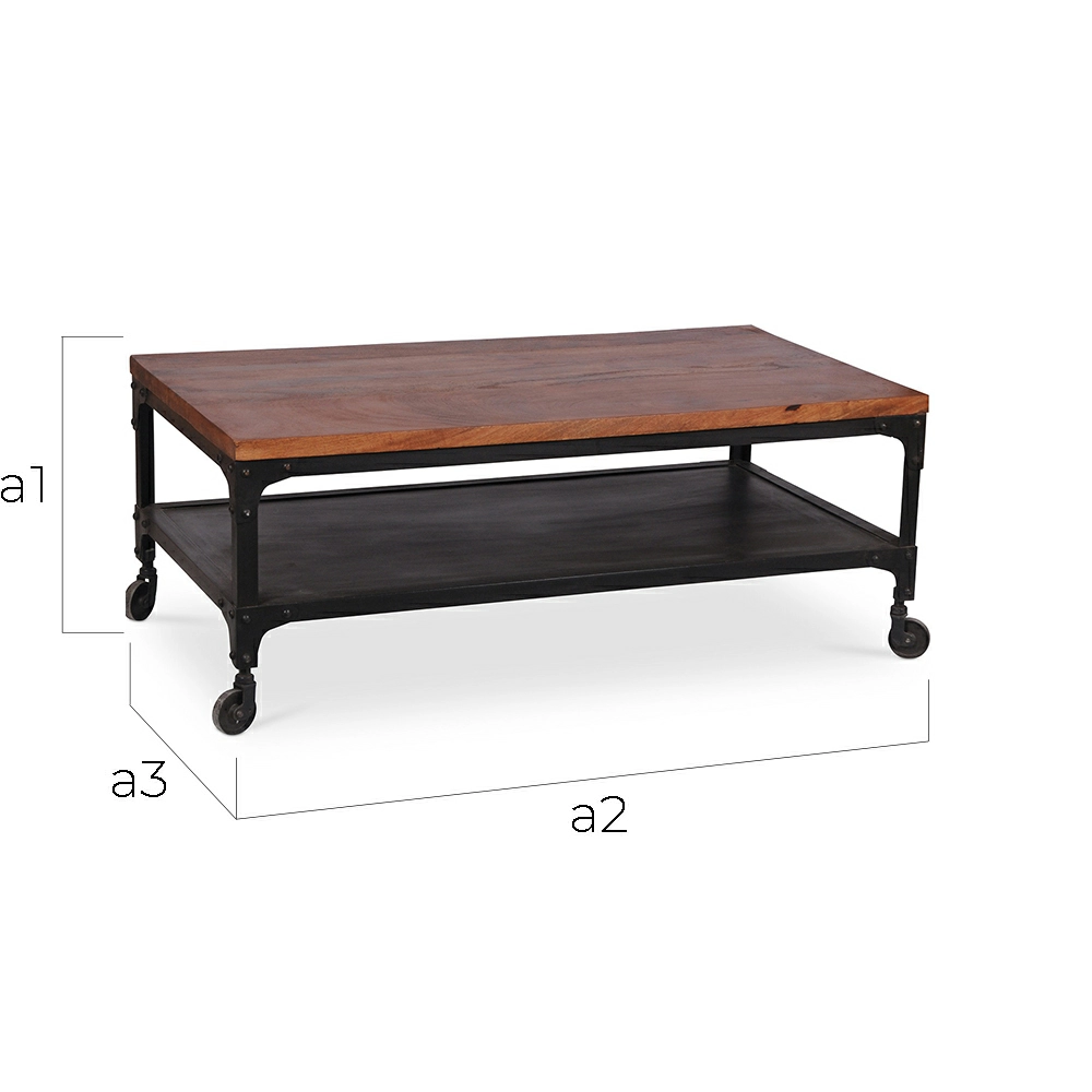 Vintage industriële salontafel metaal image 10