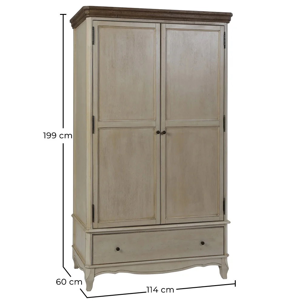 Country Chic Kledingkast - Gewaxed Hout image 10