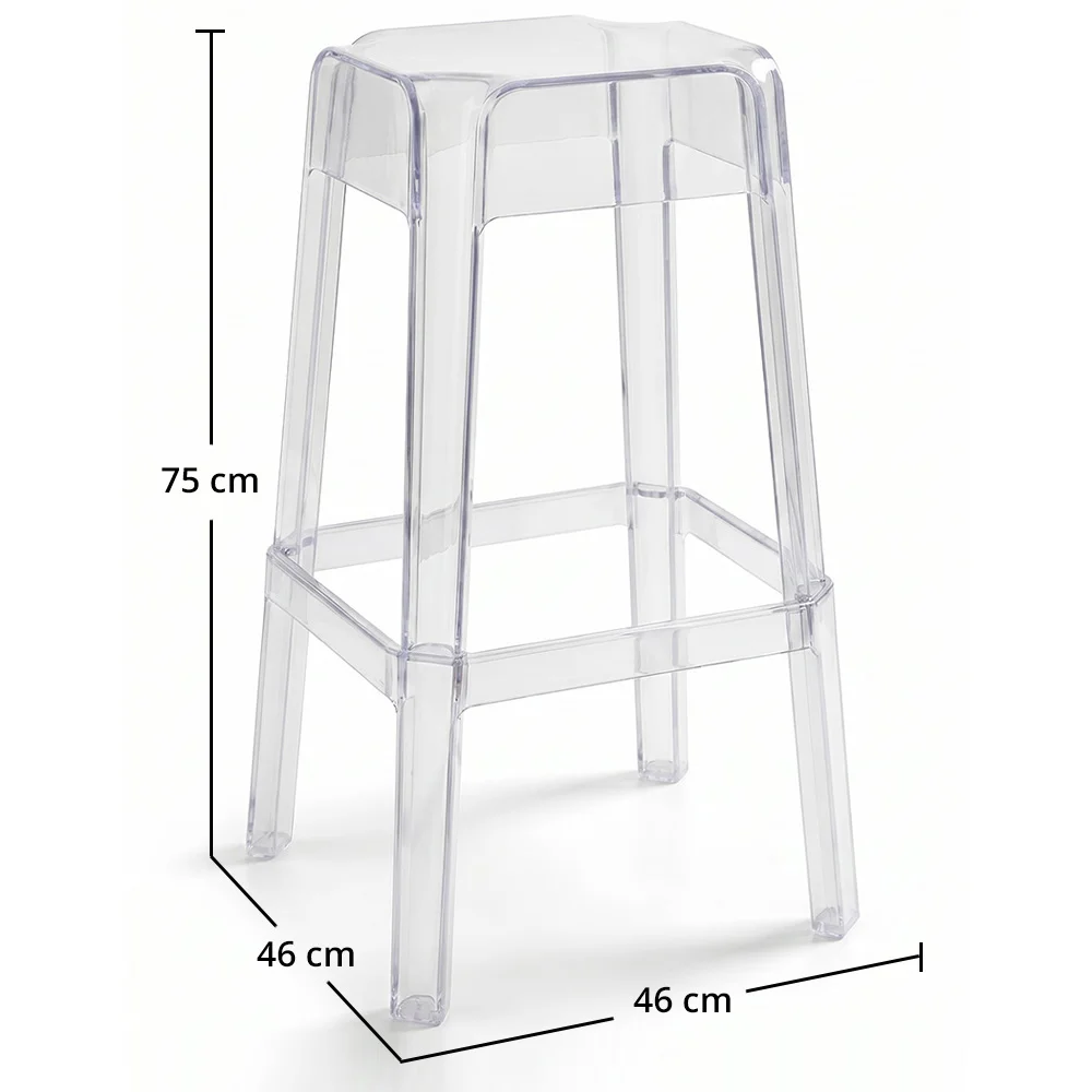 Transparante Design Kruk - 75cm - Victoria Queen image 10