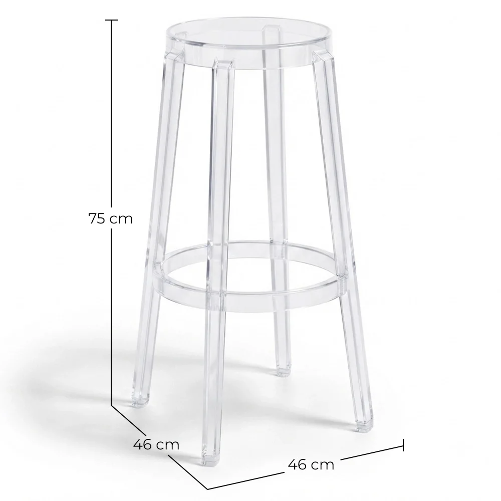 Transparante Design Kruk - 75cm - Arthur image 10
