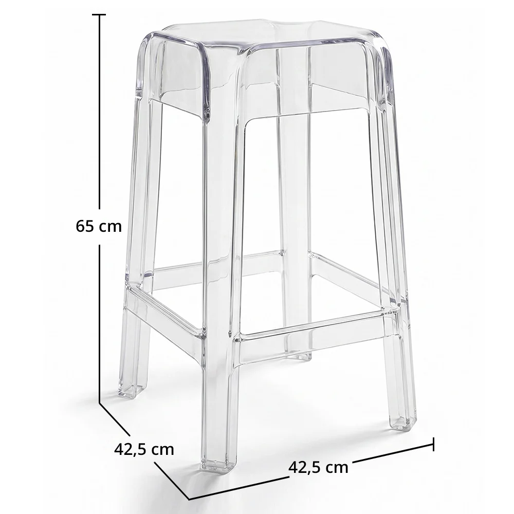 Transparante Design Kruk - 65cm - Victoria Queen image 10