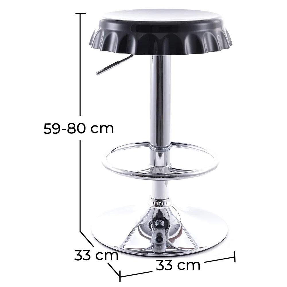 Draaibare barkruk - Metalen ontwerp - Fles image 10