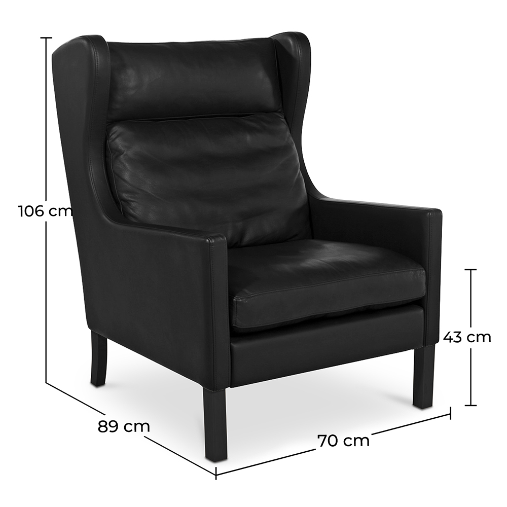 Fauteuil met armleggers - Retro Stijl - Bekleed in Leder - Michal image 10