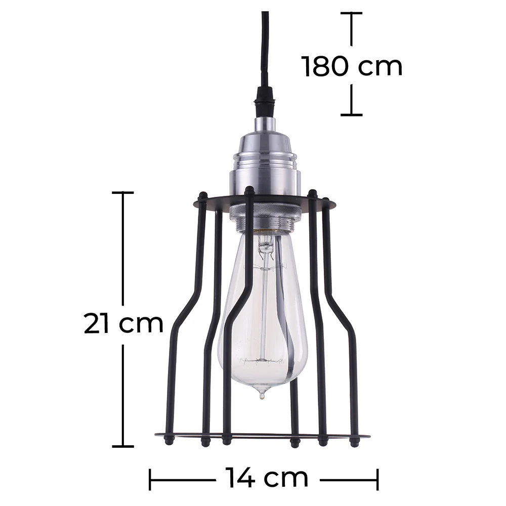 Plafondlamp Retro - Hanglamp Kooi Ontwerp - Gevangenis image 10