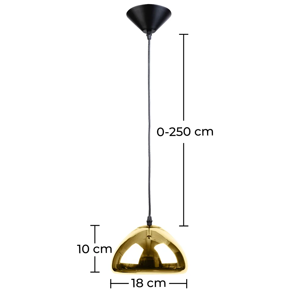 Design Plafondlamp - Verchroomde Metalen Hanglamp - 18 cm - Nullify image 10