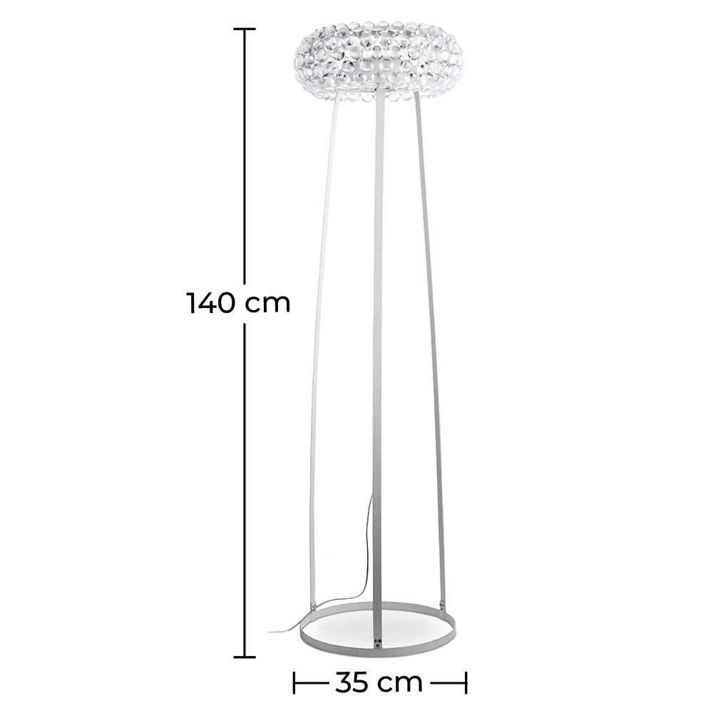Vloerlamp - Woonkamerlamp - Kristallen knoppen - Savoni image 10
