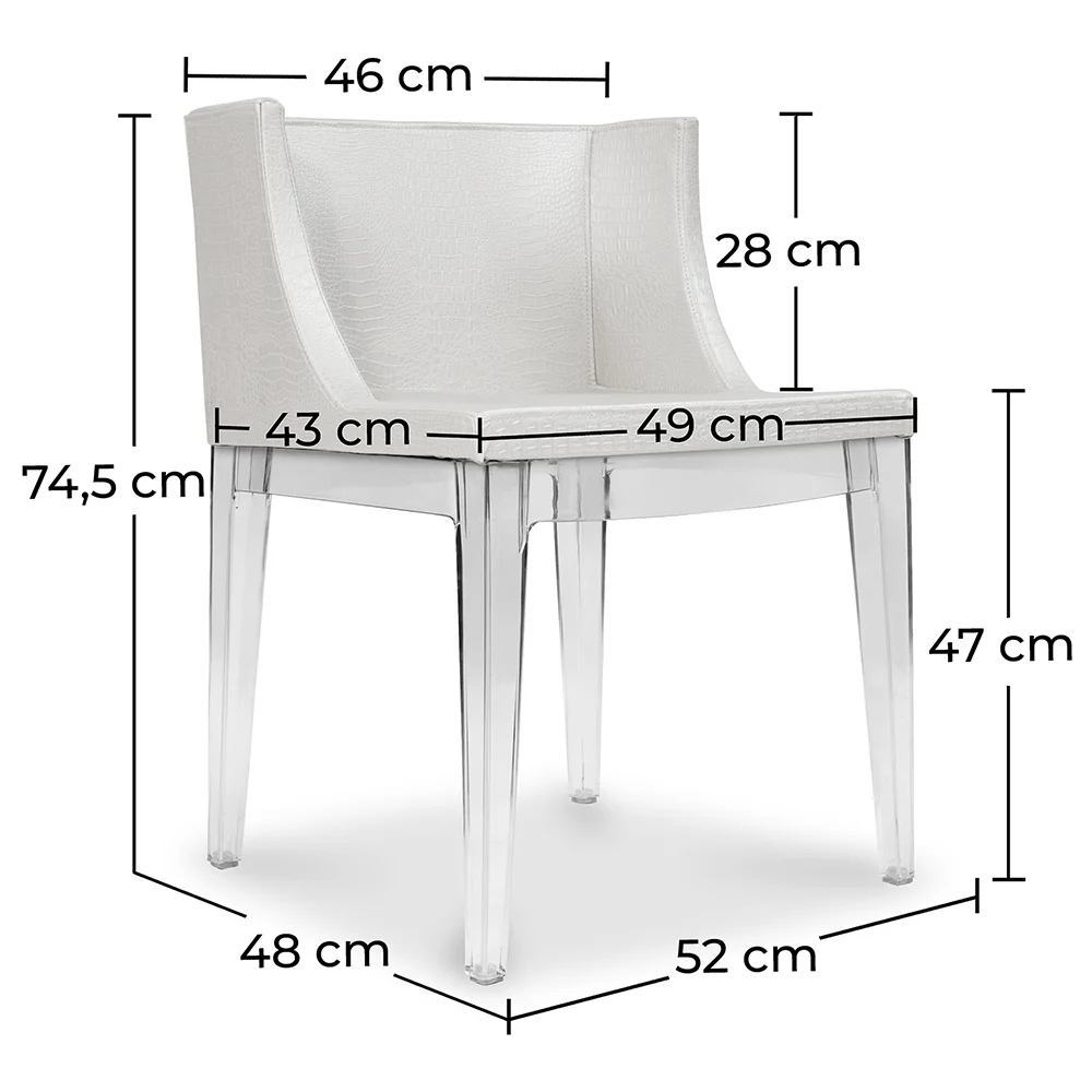 Design Eetkamerstoel - Transparante Poten - Mila image 10