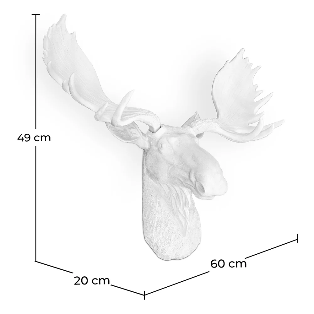 Muurdecoratie - Wit elandhoofd - Uka image 10