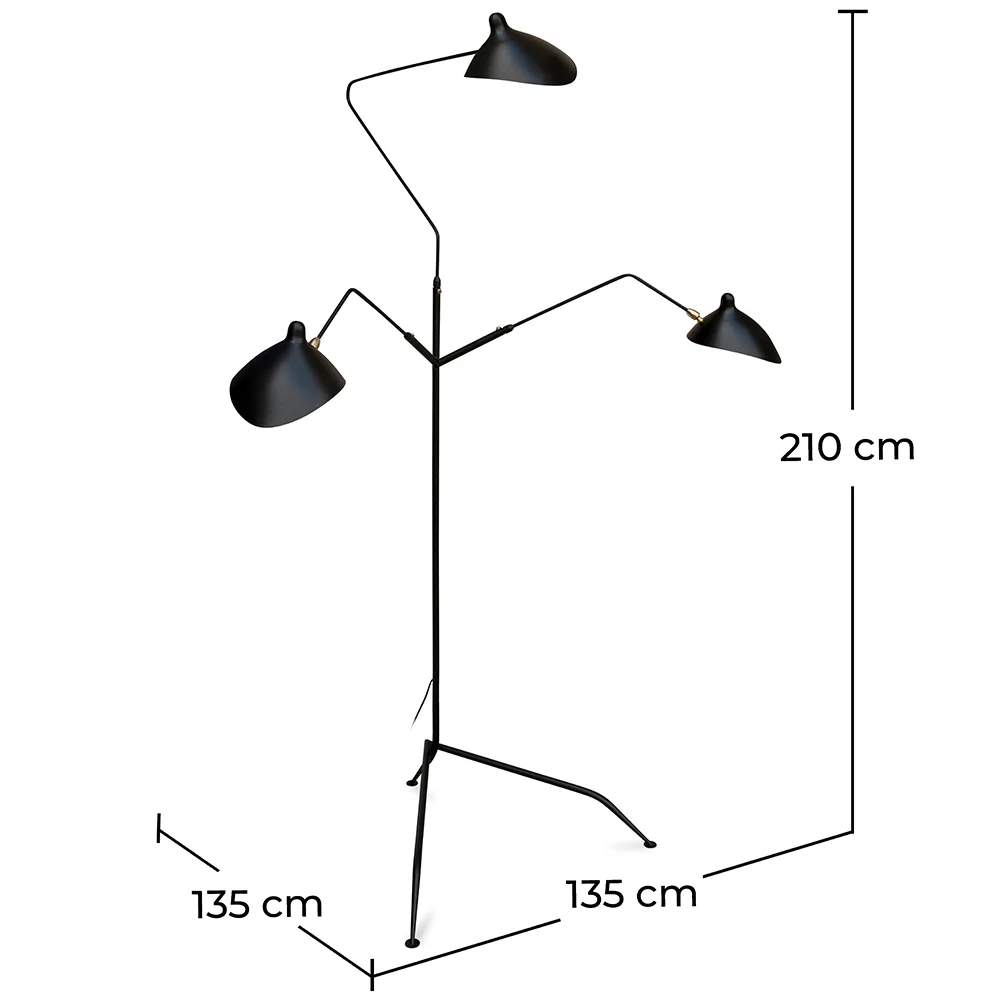 Vloerlamp - Woonkamerlamp - 3 armen - Giorge image 10
