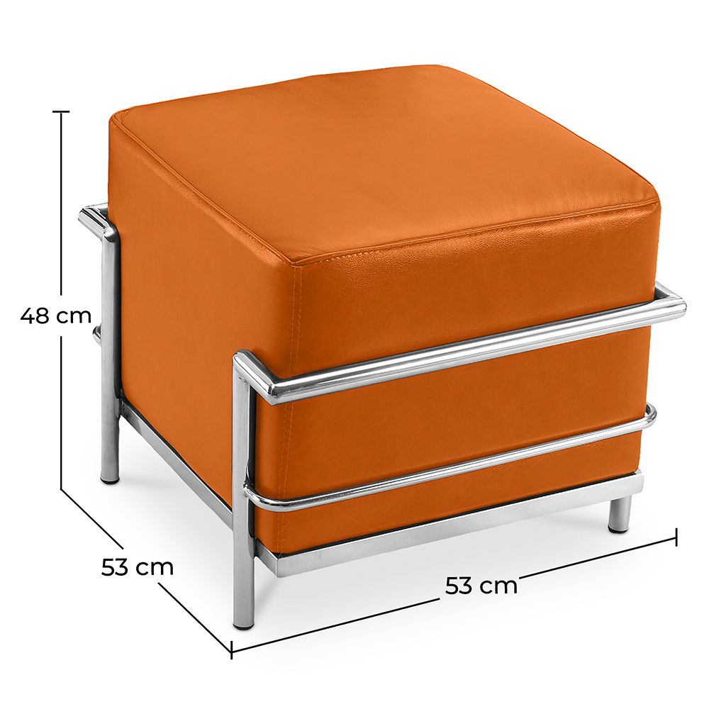 Vierkante poef - Gestoffeerd in polypropyleen - Kart image 10