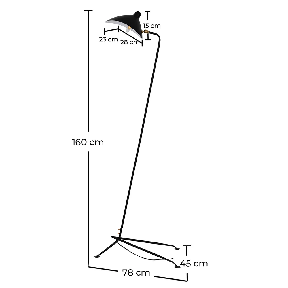 Vloerlamp - Woonkamerlamp - Zwart - Giorge image 10