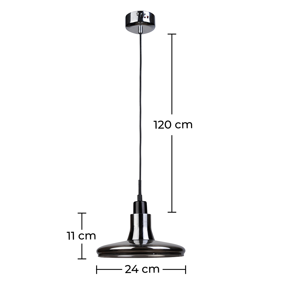 Plafondlamp - Hanglamp Chroom Metaal - Blake image 10