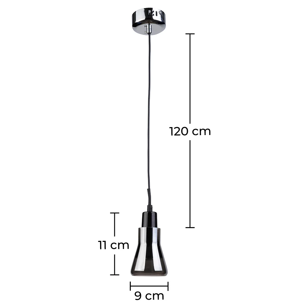 Design Plafondlamp - Verchroomde Metalen Hanglamp - Klein - Carter image 10