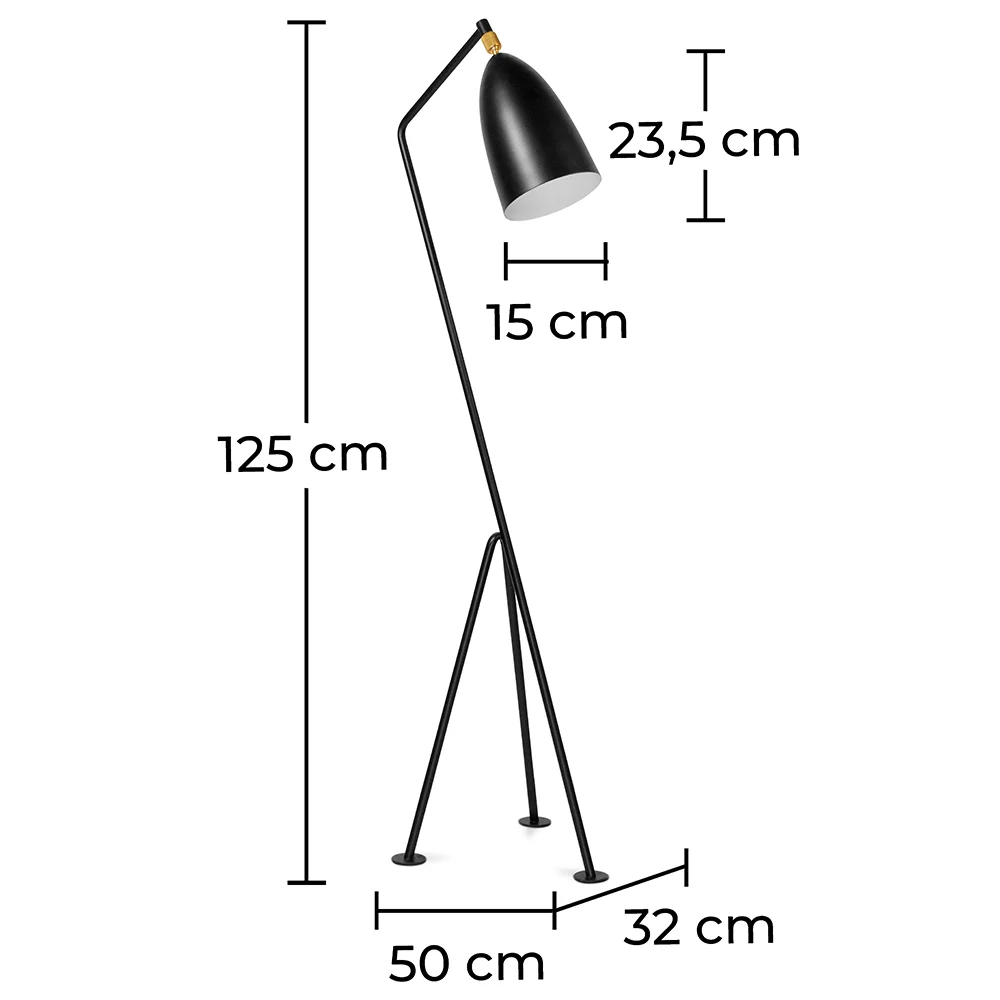 Vloerlamp - Driepoot Ontwerp - Woonkamerlamp - Hopper image 10