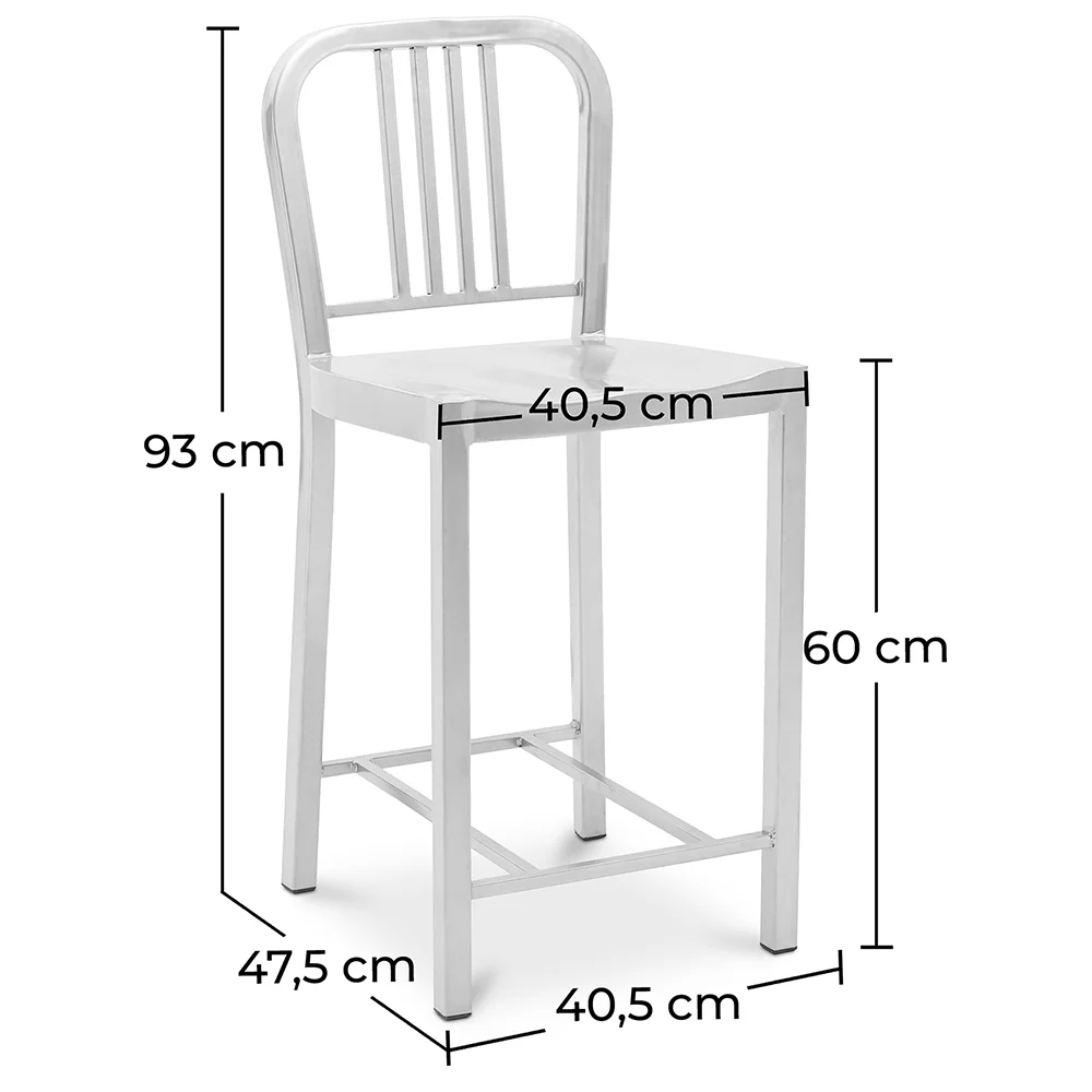 Design Barkruk met Rugleuning - 60cm - Jadon image 10