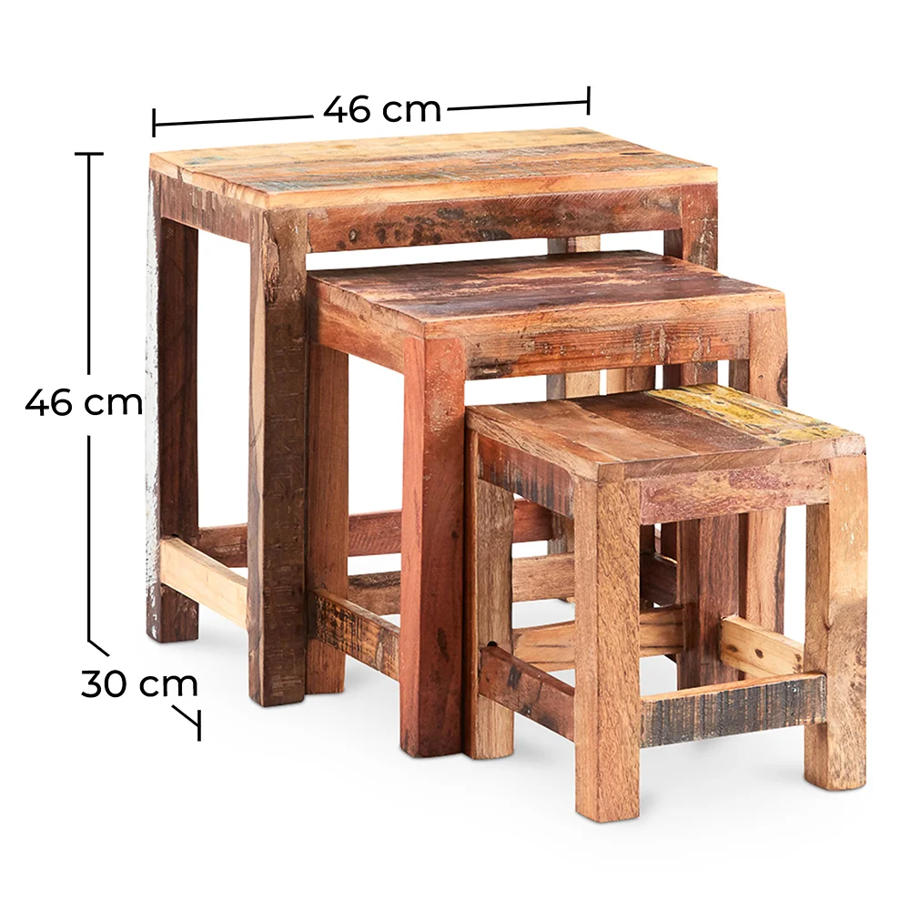Pack x3 Stapelbare salontafel - Hout - Seaside image 10