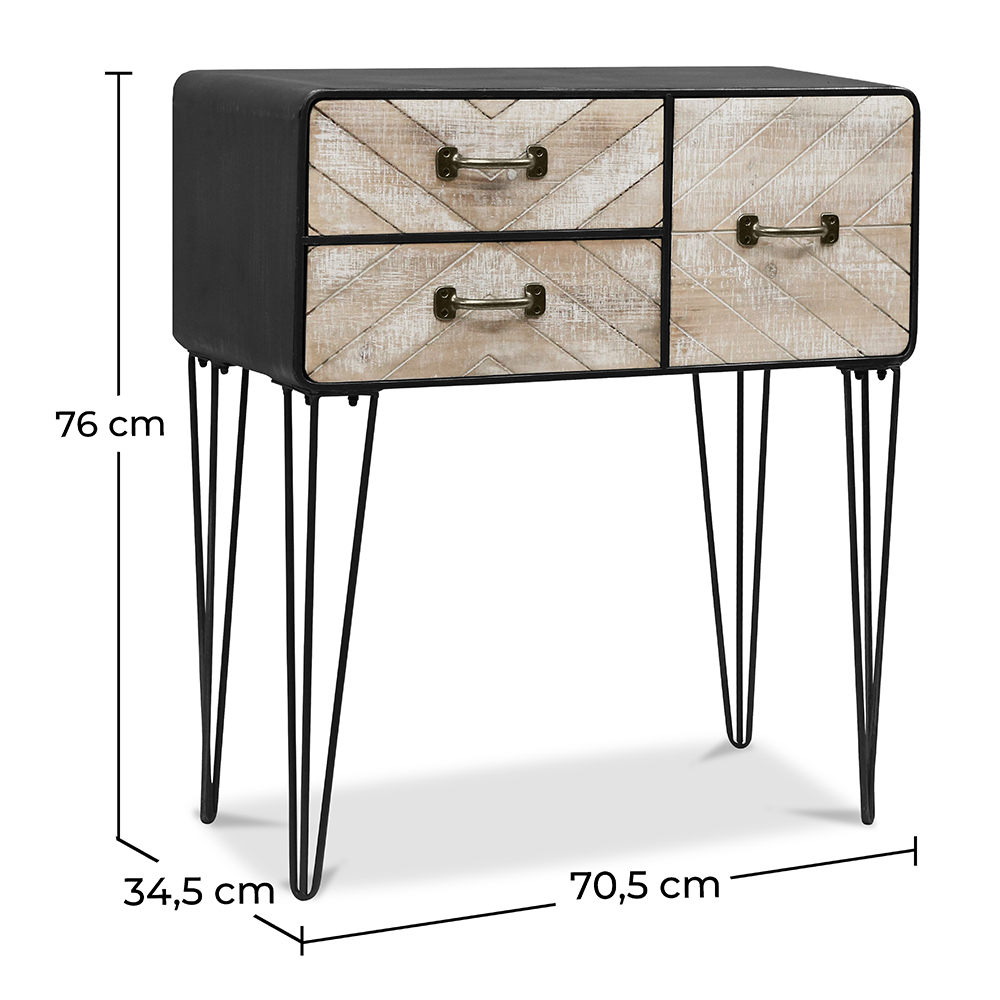 Metalen dressoir - Industrieel ontwerp - 3 laden - Orson image 10