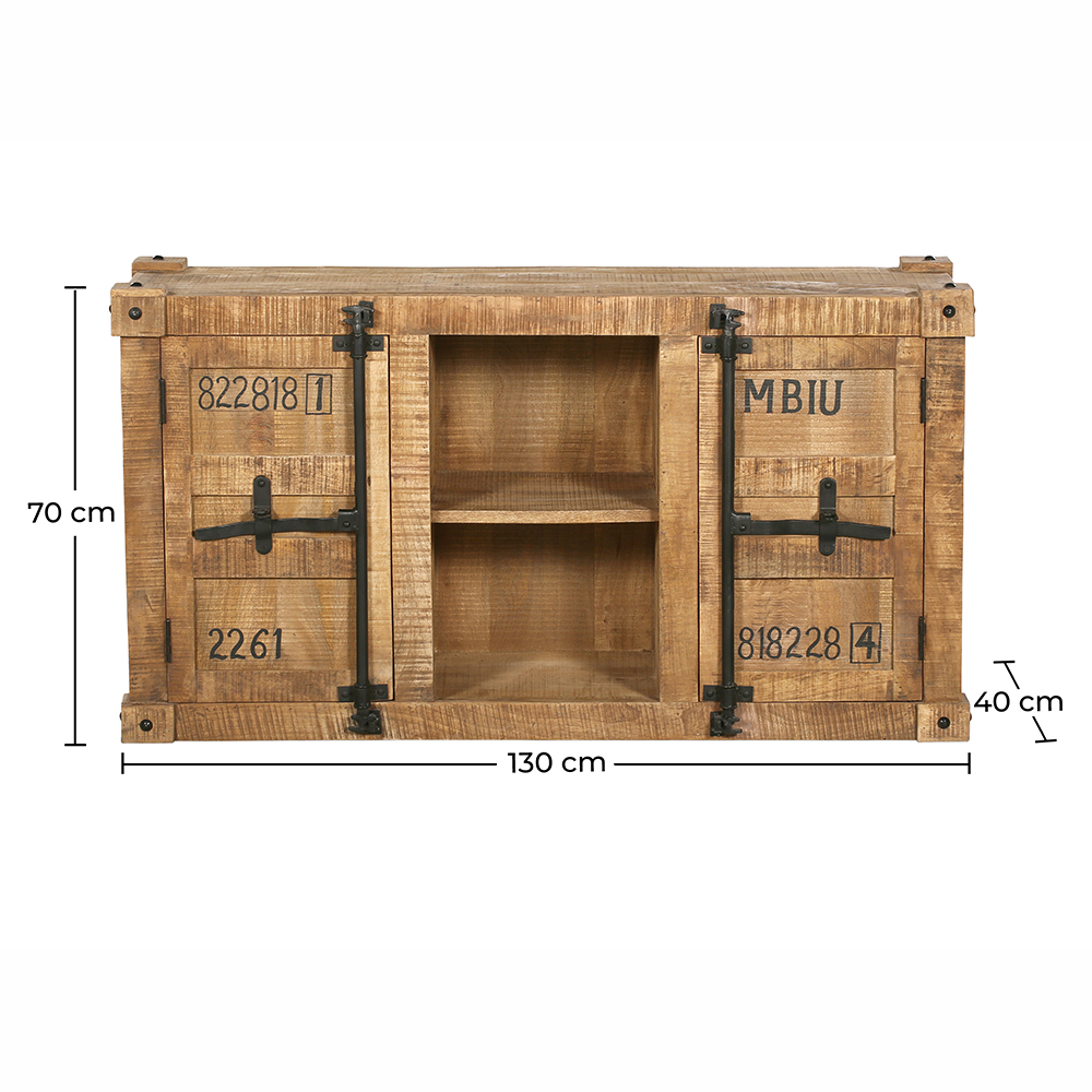 Houten Dressoir - Industrieel Ontwerp - 2 deuren - Tunk image 10