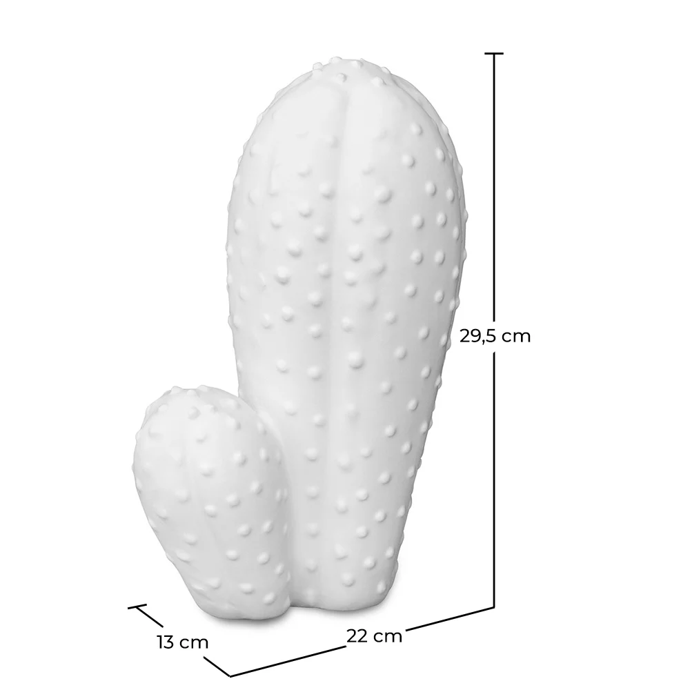 Middelgrote Witte Cactus Decoratief Beeld image 10
