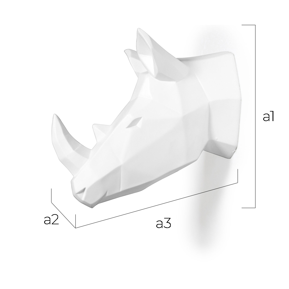 Origami Neushoorn kop Hars image 10