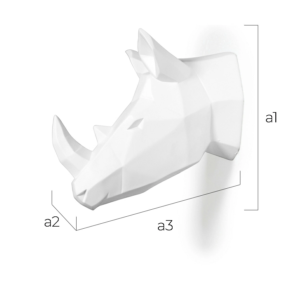 Origami Neushoorn kop Hars image 10