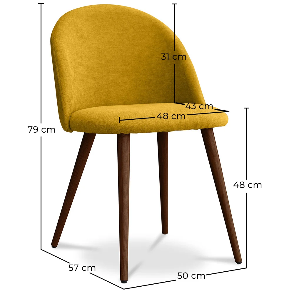 Eetkamerstoel - kruk Bekleed - Scandinavische Stijl - Evelyne image 10