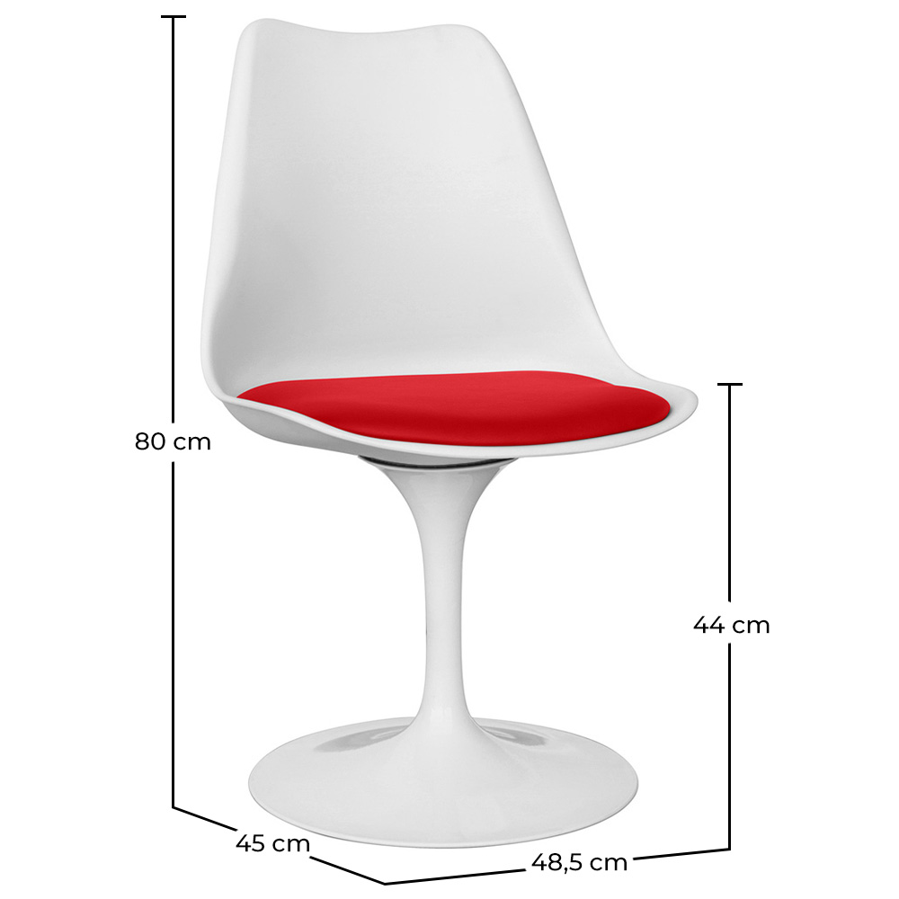 Eetkamerstoel - Witte draaistoel - Tulip image 10