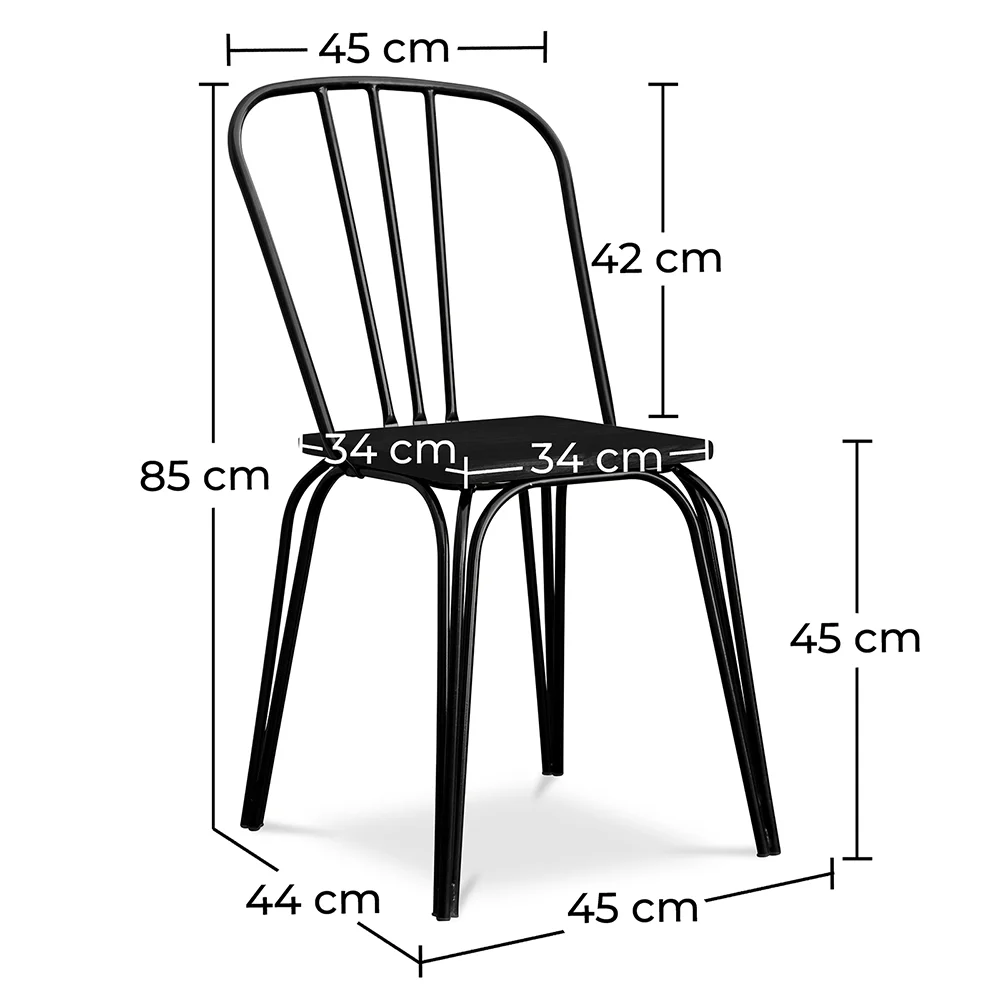 Eetkamerstoel - Industriële stijl - Hout en metaal - Lillor image 10
