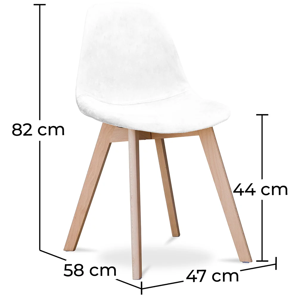 Met stof beklede eetkamerstoel - Scandinavische stijl - Denisse image 10