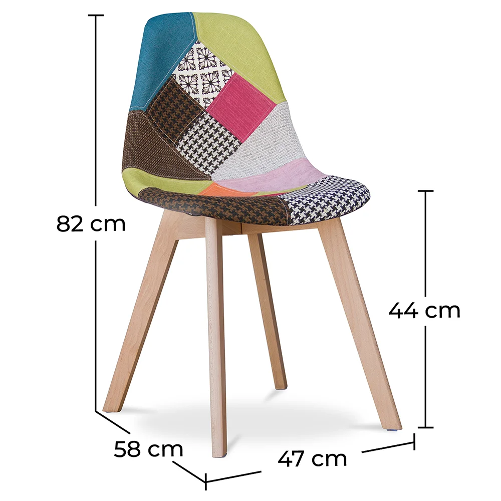 Eetkamerstoel - bekleed met patchwork - Simona image 10