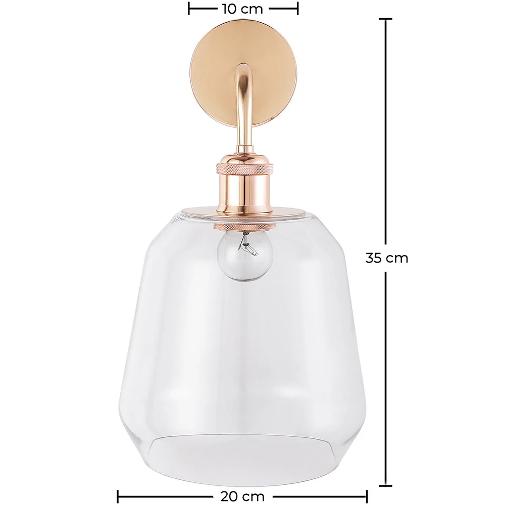 Wandlamp - Glazen lampenkap - Alessia image 10