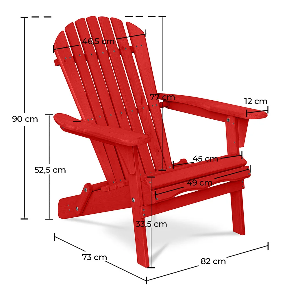 Houten buitenstoel met armleuningen - Adirondack tuinstoel - Adirondack image 10