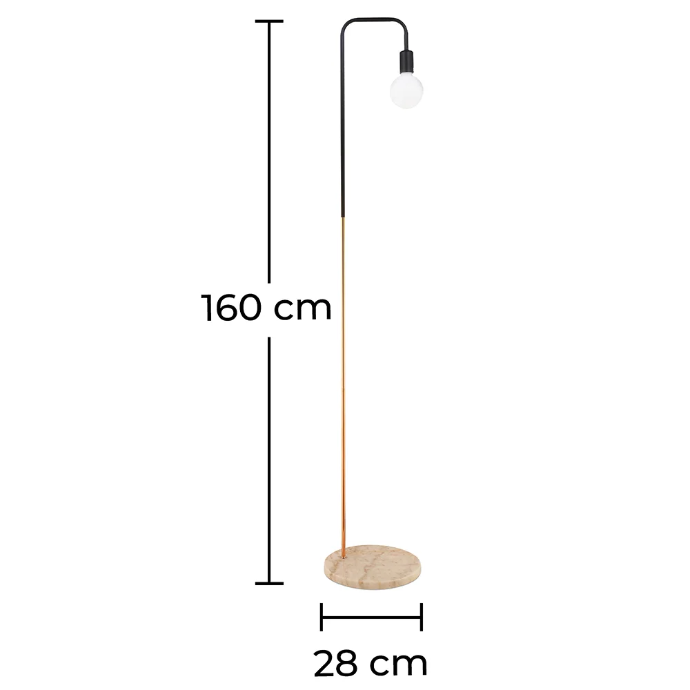 Staande lamp met marmeren voet - Woonkamerlamp - Carlo image 10