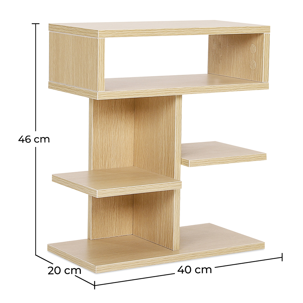 Scandinavische stijl lage plank met 5 compartimenten - Hout image 10